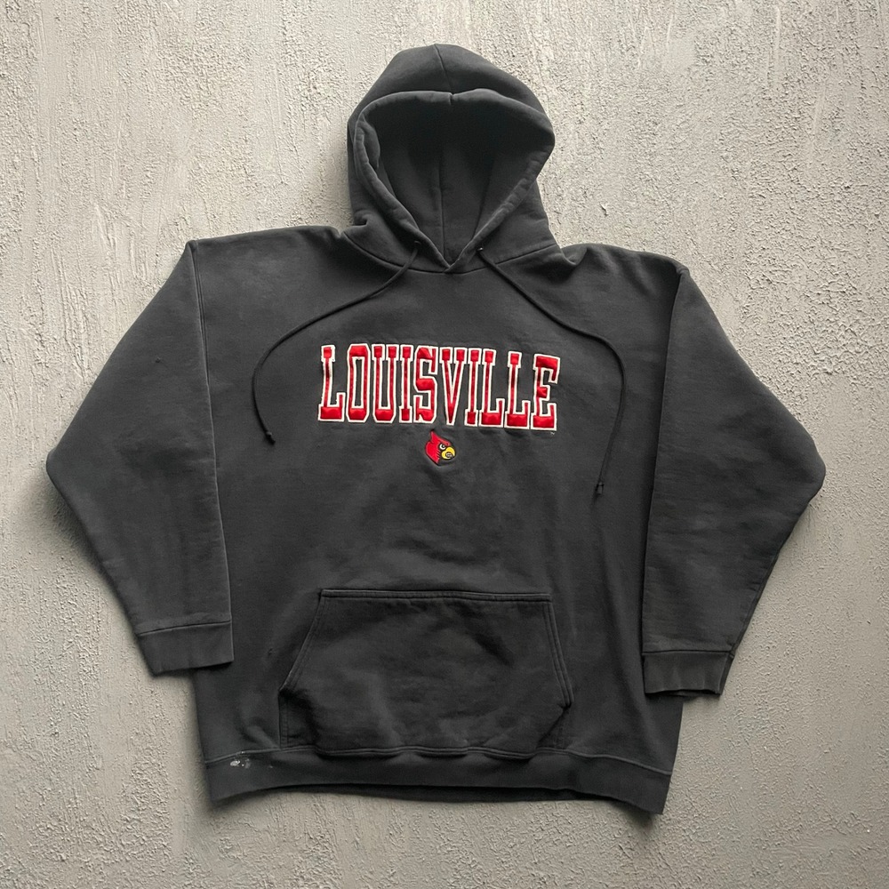 Vintage Louisville Cardinals Hoodie Men XL Black 90s Dodger